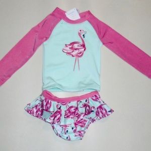 Gymboree Girls Flamingo Swimsuit 6-12 12-18 18-24